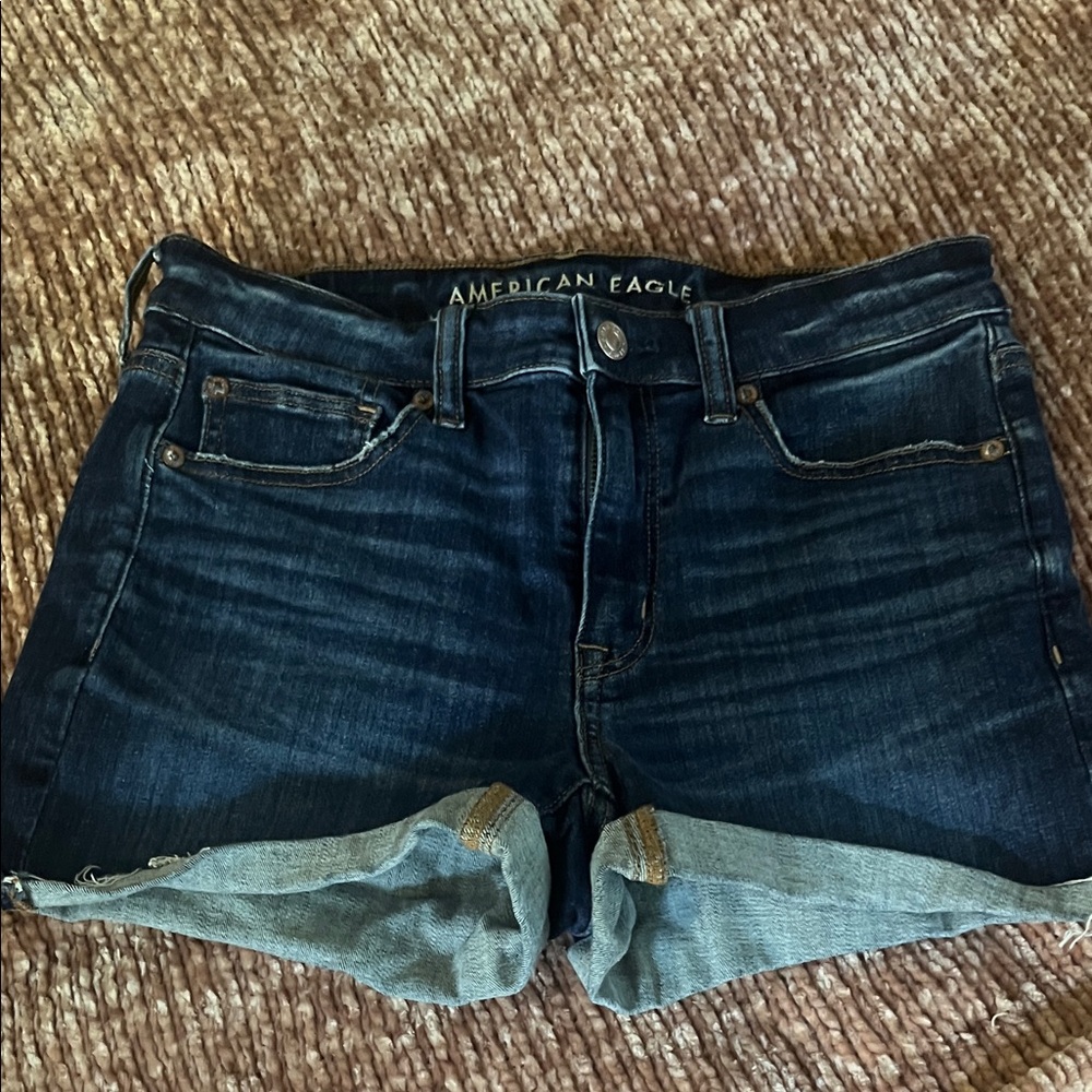 American Eagle Outfitters Dark Blue Jean Shorts